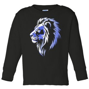 Cool Lion With Blue Eyes Lions Toddler Long Sleeve Shirt