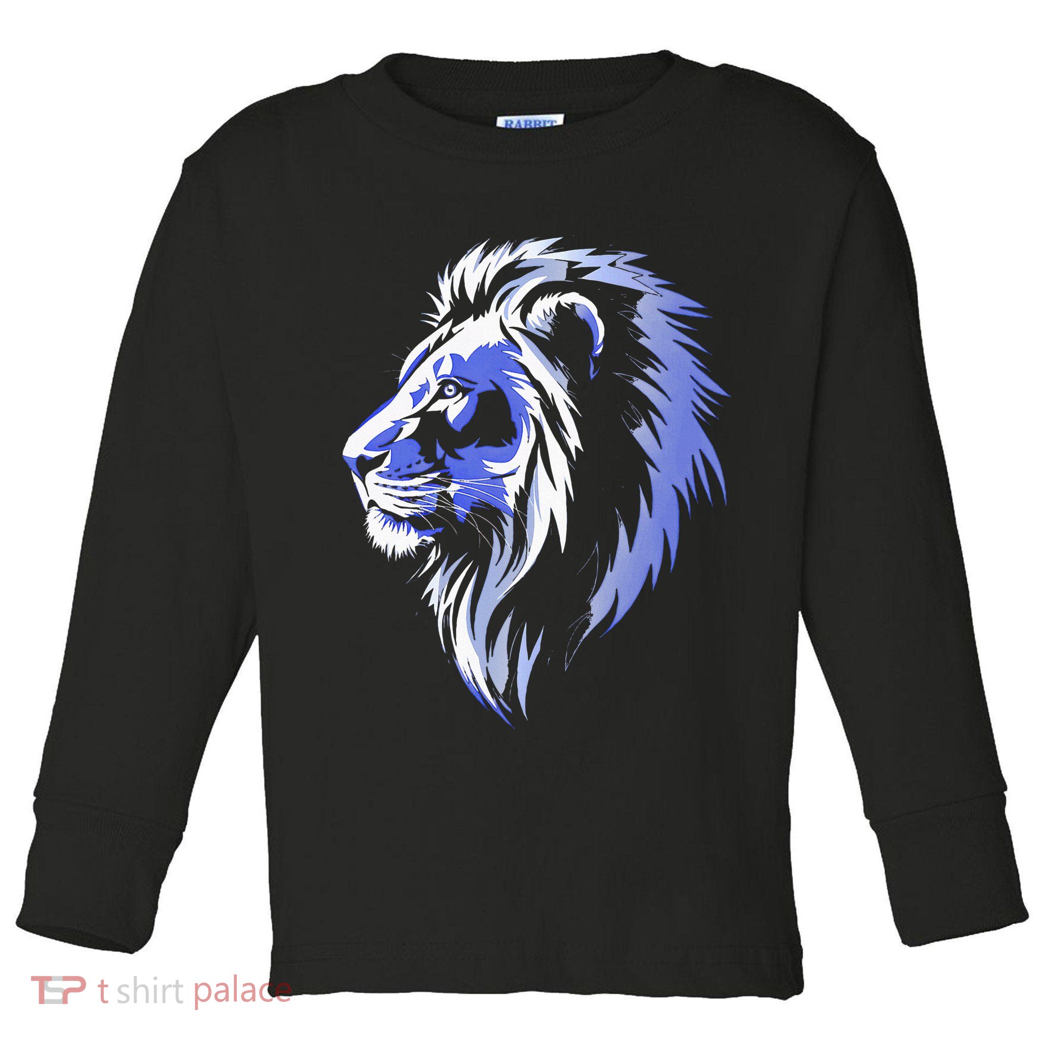 Cool Lion With Blue Eyes Lions Toddler Long Sleeve Shirt