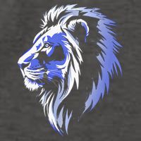 Cool Lion With Blue Eyes Lions Vector Backpack