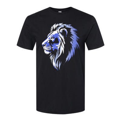 Cool Lion With Blue Eyes Lions Softstyle CVC T-Shirt