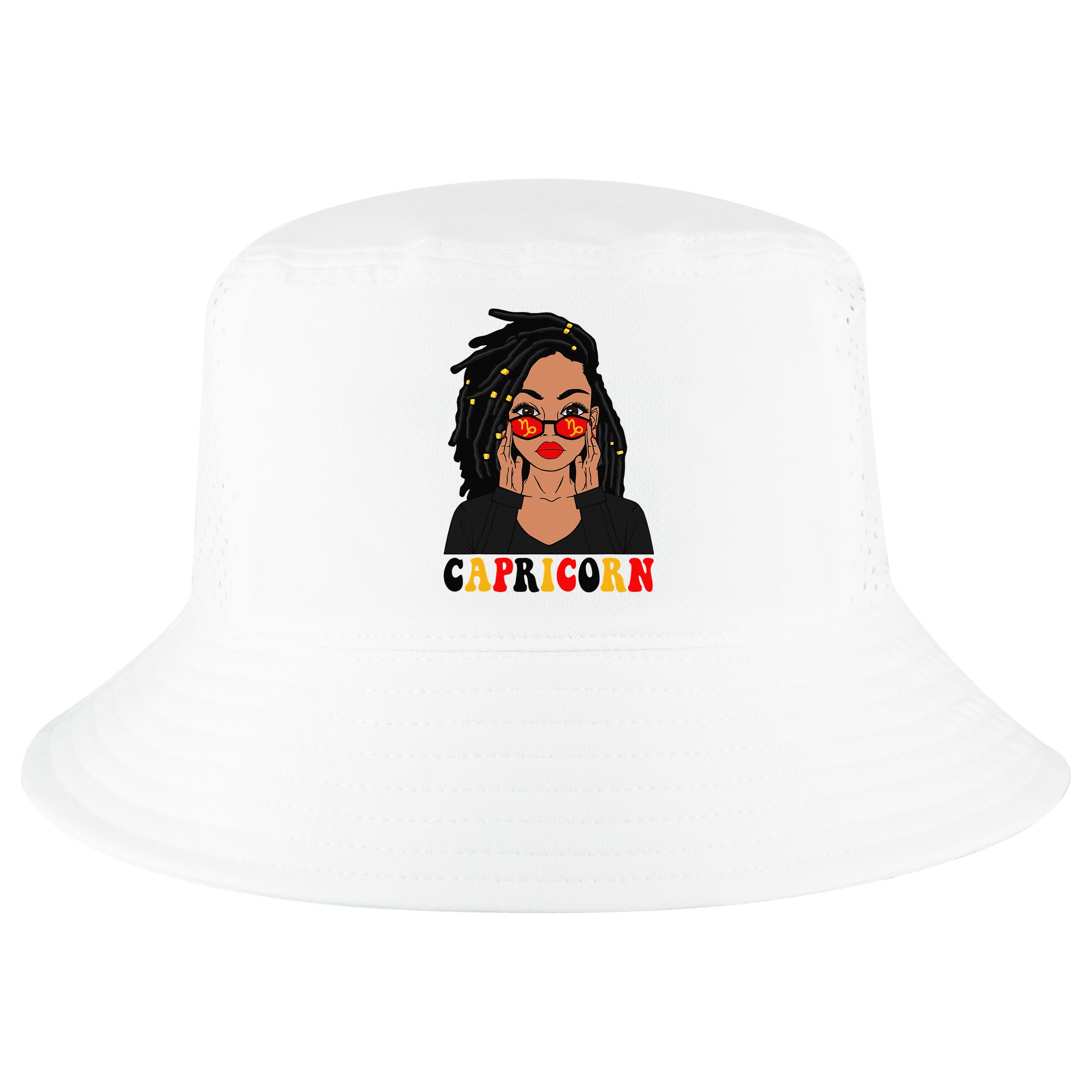 Capricorn Loc'd Woman Zodiac Signs Birthday Cool Comfort Performance Bucket Hat