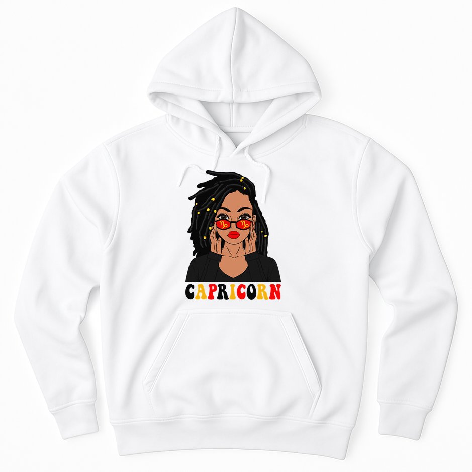 Capricorn Loc'd Woman Zodiac Signs Birthday Hoodie