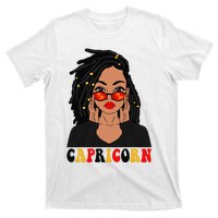 Capricorn Loc'd Woman Zodiac Signs Birthday T-Shirt