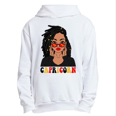 Capricorn Loc'd Woman Zodiac Signs Birthday Urban Pullover Hoodie