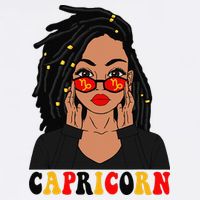 Capricorn Loc'd Woman Zodiac Signs Birthday Tank Top