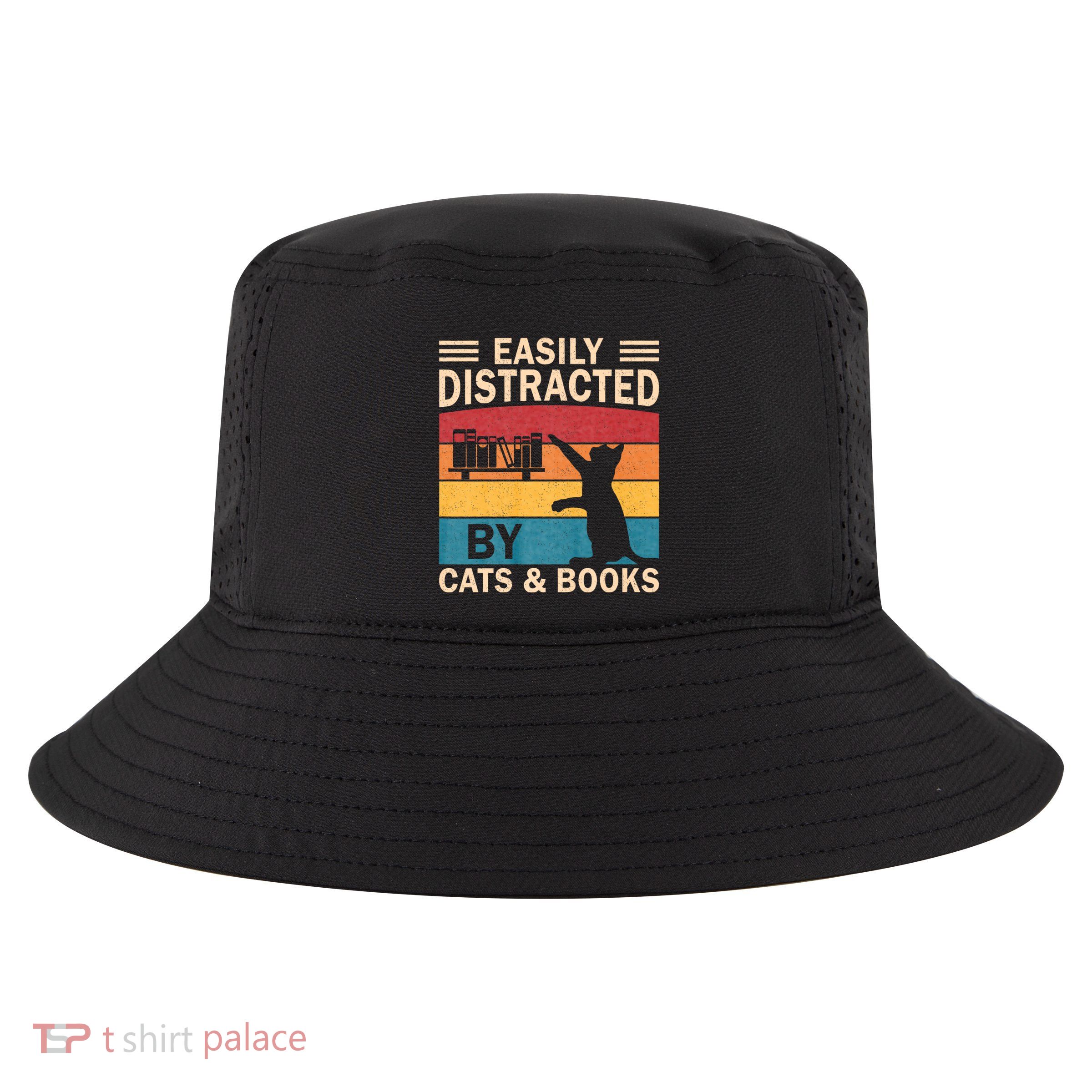 Cat Lover Women Book Lover Reading Librarian Read Cool Comfort Performance Bucket Hat