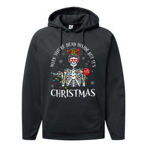 Christmas Lights When YouRe Dead Inside But ItS Christmas Performance Fleece Hoodie