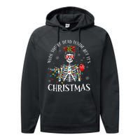 Christmas Lights When YouRe Dead Inside But ItS Christmas Performance Fleece Hoodie