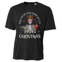 Christmas Lights When YouRe Dead Inside But ItS Christmas Cooling Performance Crew T-Shirt