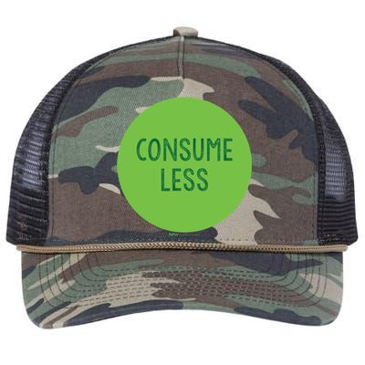 Consume Less World Earth Day Environtal Gift Retro Rope Trucker Hat Cap