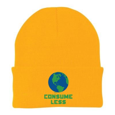 Consume Less World Earth Day Environtal Great Gift Knit Cap Winter Beanie