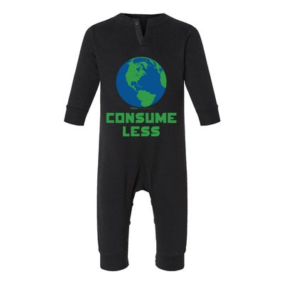 Consume Less World Earth Day Environtal Great Gift Infant Fleece One Piece