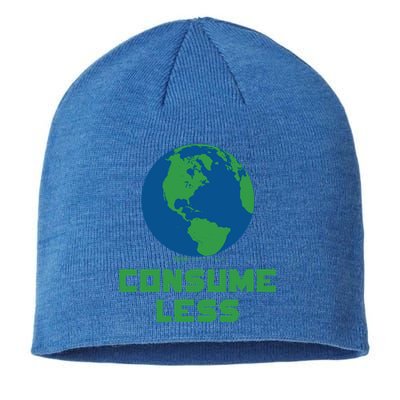 Consume Less World Earth Day Environtal Great Gift Sustainable Beanie