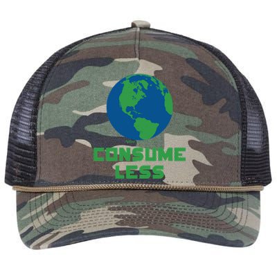 Consume Less World Earth Day Environtal Great Gift Retro Rope Trucker Hat Cap