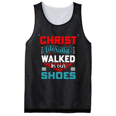 Christ Literally Walked Faith T Mesh Reversible Basketball Jersey Tank