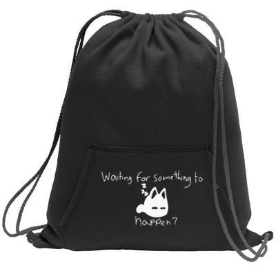 Cat Lover Waiting For Something To Happen Omori Cat Inspired Sweatshirt Cinch Pack Bag