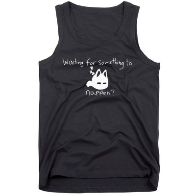 Cat Lover Waiting For Something To Happen Omori Cat Inspired Tank Top