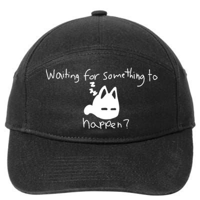 Cat Lover Waiting For Something To Happen Omori Cat Inspired 7-Panel Snapback Hat
