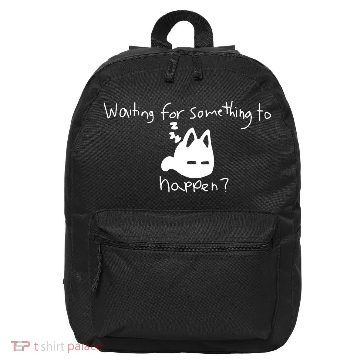 Cat Lover Waiting For Something To Happen Omori Cat Inspired 16 in Basic Backpack