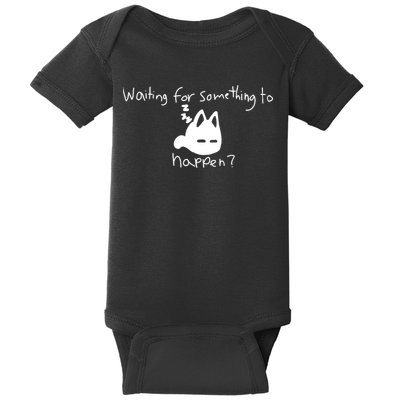 Cat Lover Waiting For Something To Happen Omori Cat Inspired Baby Bodysuit
