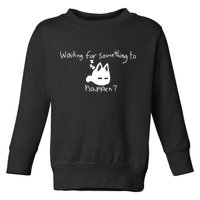 Cat Lover Waiting For Something To Happen Omori Cat Inspired Toddler Sweatshirt