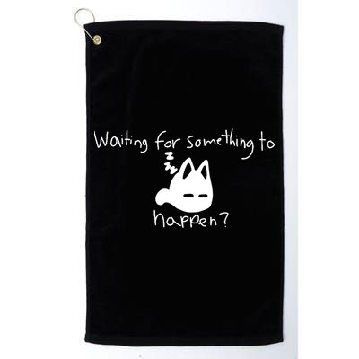 Cat Lover Waiting For Something To Happen Omori Cat Inspired Golf Towel