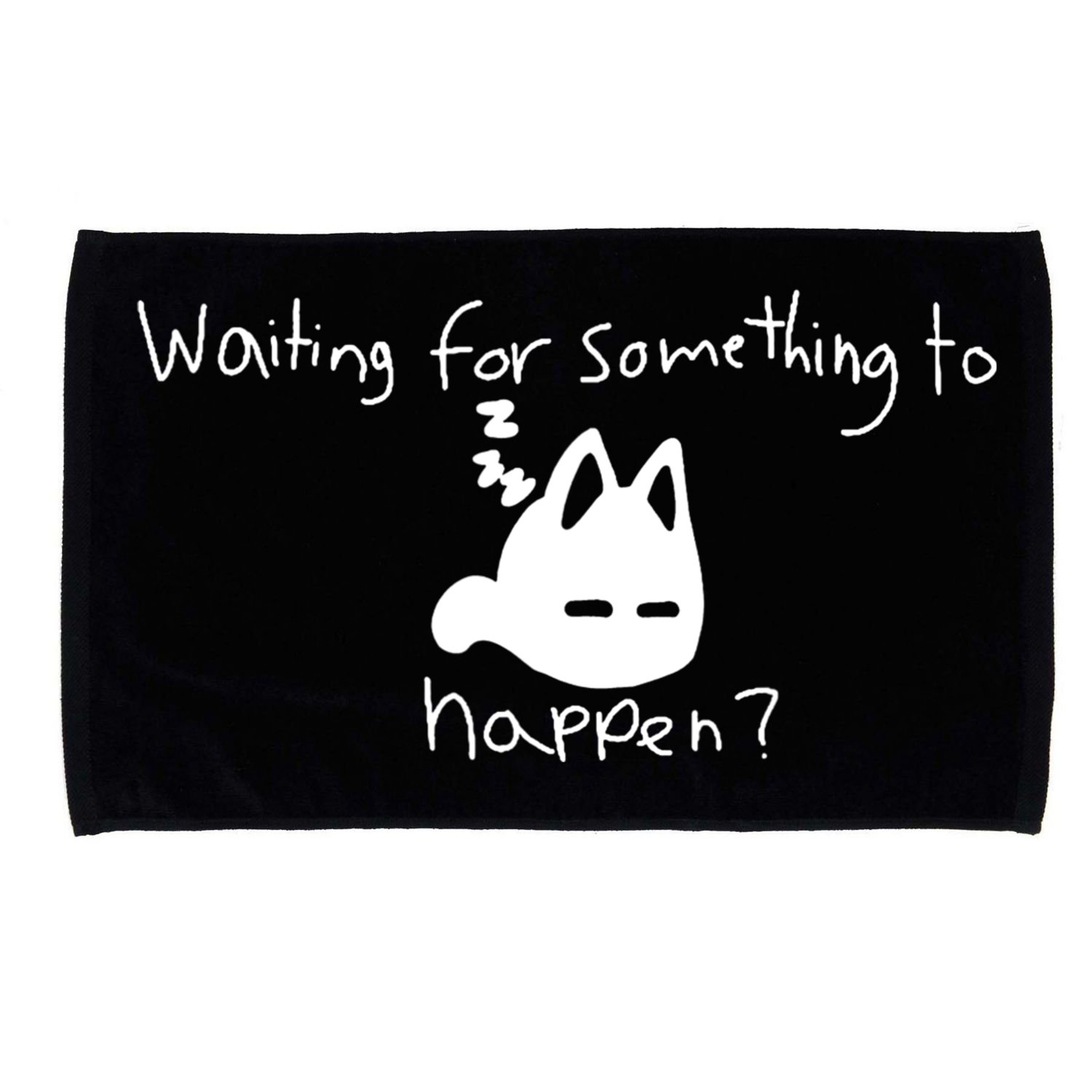 Cat Lover Waiting For Something To Happen Omori Cat Inspired Microfiber Hand Towel