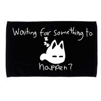 Cat Lover Waiting For Something To Happen Omori Cat Inspired Microfiber Hand Towel