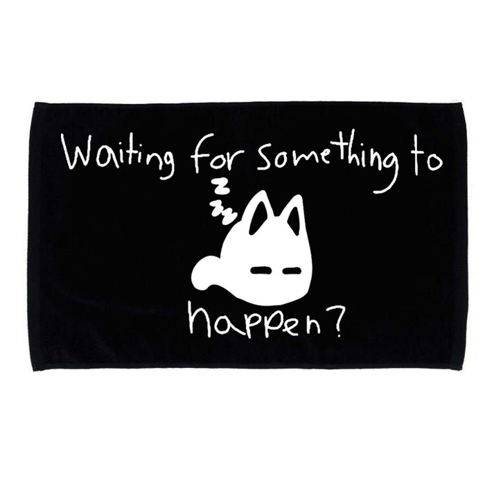 Cat Lover Waiting For Something To Happen Omori Cat Inspired Microfiber Hand Towel