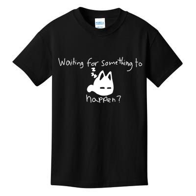 Cat Lover Waiting For Something To Happen Omori Cat Inspired Kids T-Shirt