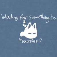 Cat Lover Waiting For Something To Happen Omori Cat Inspired Garment-Dyed Sweatshirt