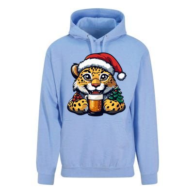 Christmas Leopard With Beer Xmas Funny Party Meaningful Gift Unisex Surf Hoodie