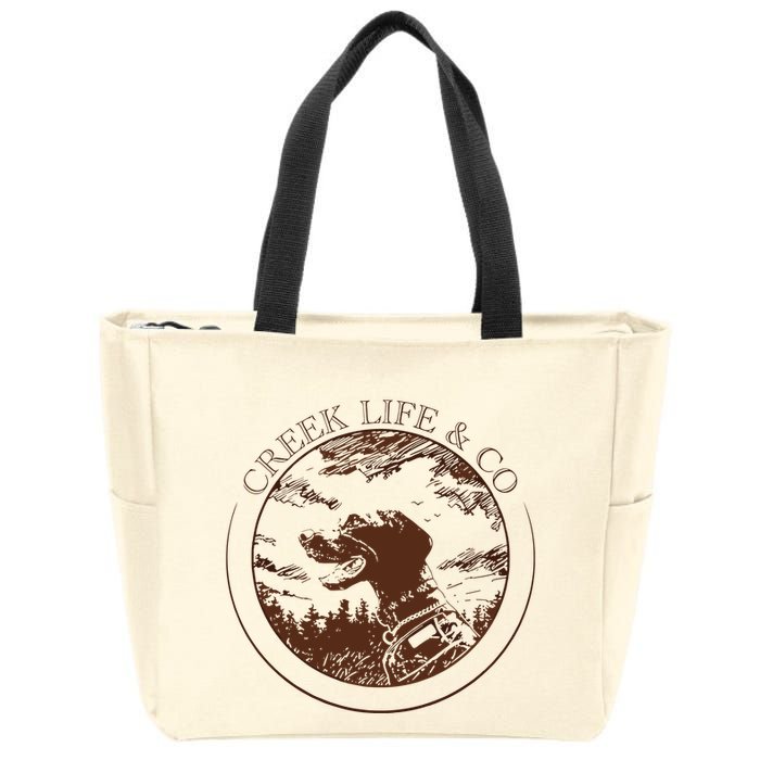 Creek Life With K.E.L.C.E Zip Tote Bag