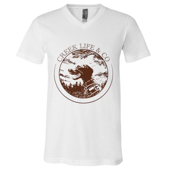 Creek Life With K.E.L.C.E V-Neck T-Shirt