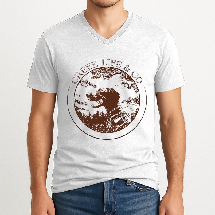 Creek Life With K.E.L.C.E V-Neck T-Shirt