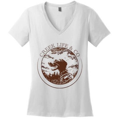 Creek Life With K.E.L.C.E Women's V-Neck T-Shirt