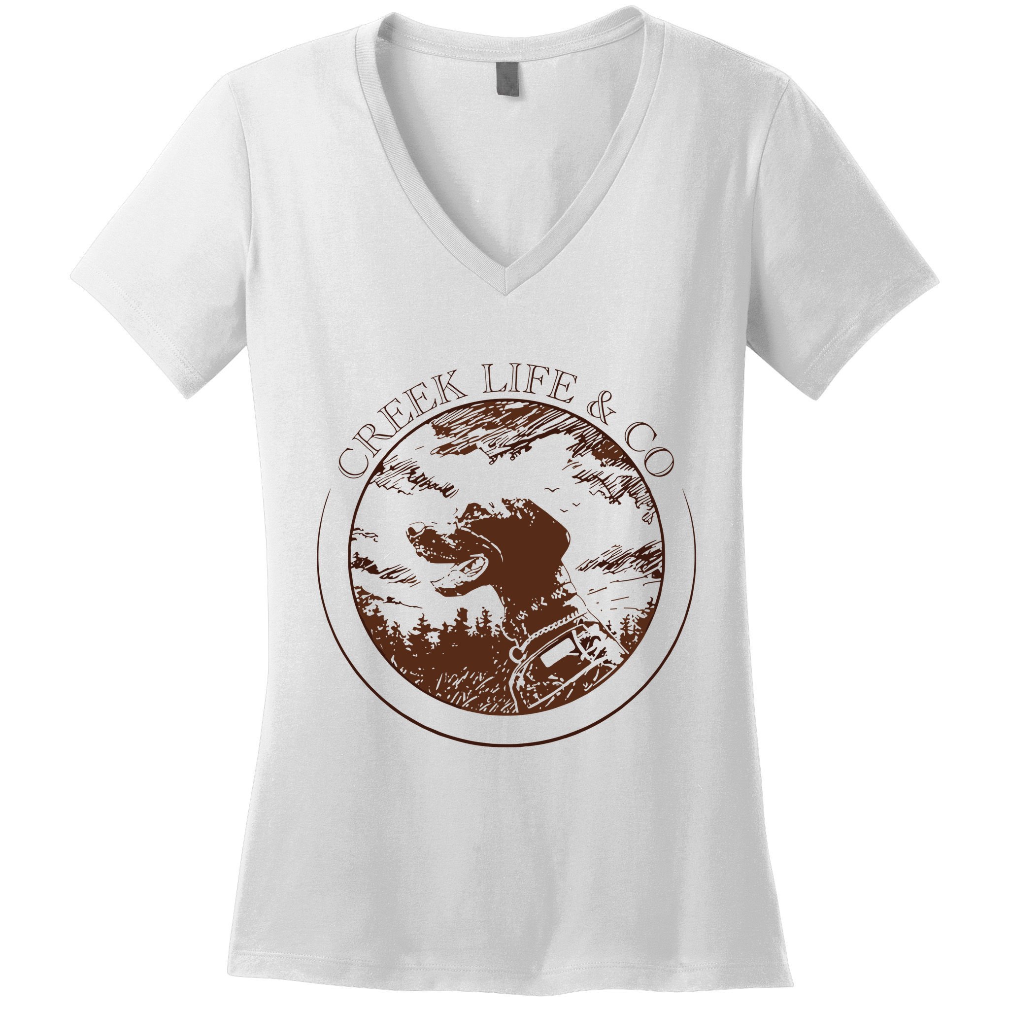 Creek Life With K.E.L.C.E Women's V-Neck T-Shirt