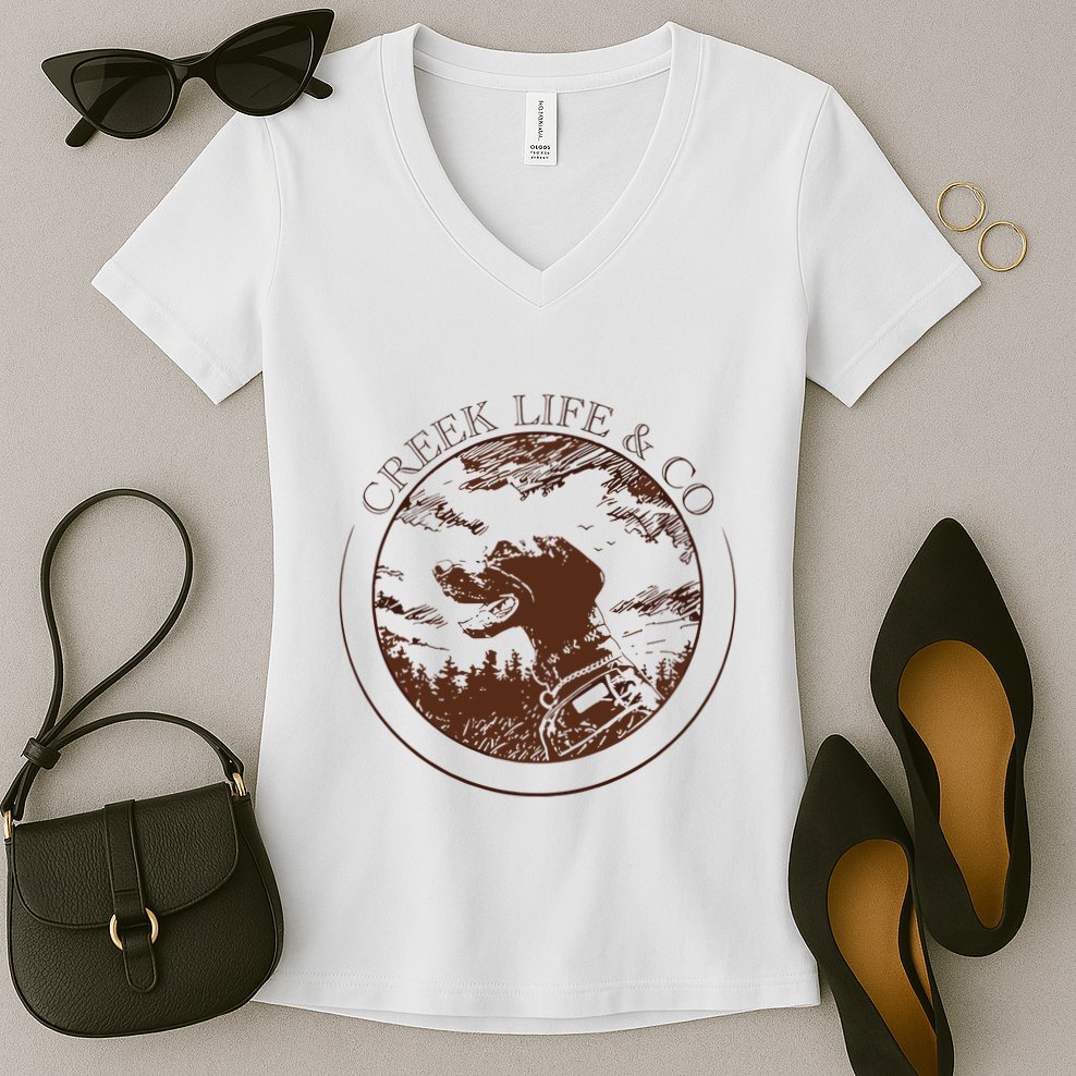 Creek Life With K.E.L.C.E Women's V-Neck T-Shirt