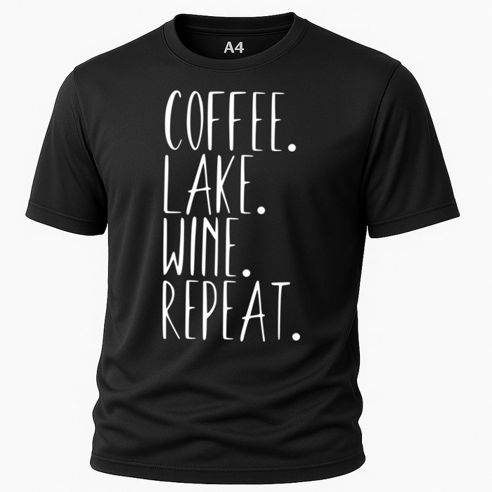 Coffee Lake Wine Repeat Gift Cooling Performance Crew T-Shirt