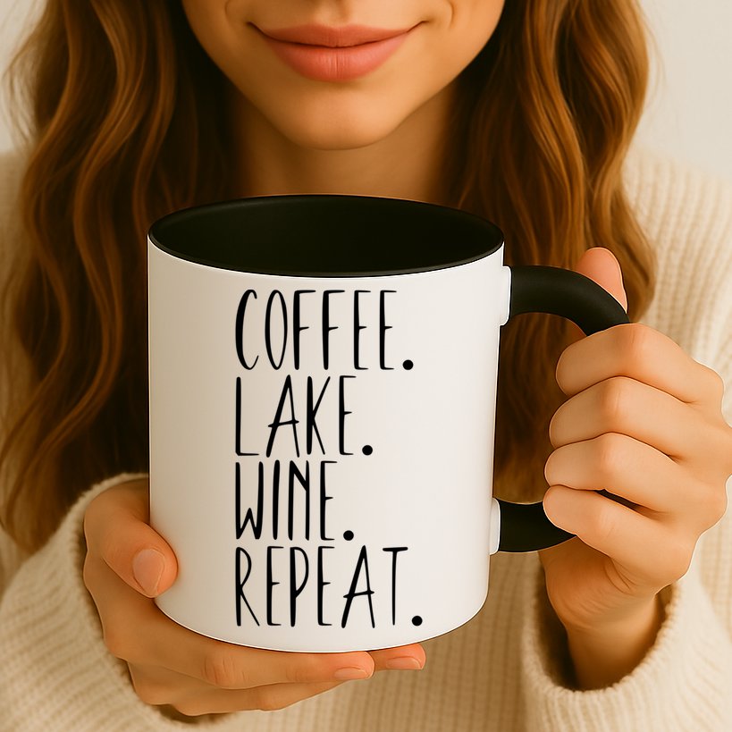 Coffee Lake Wine Repeat Gift Mug