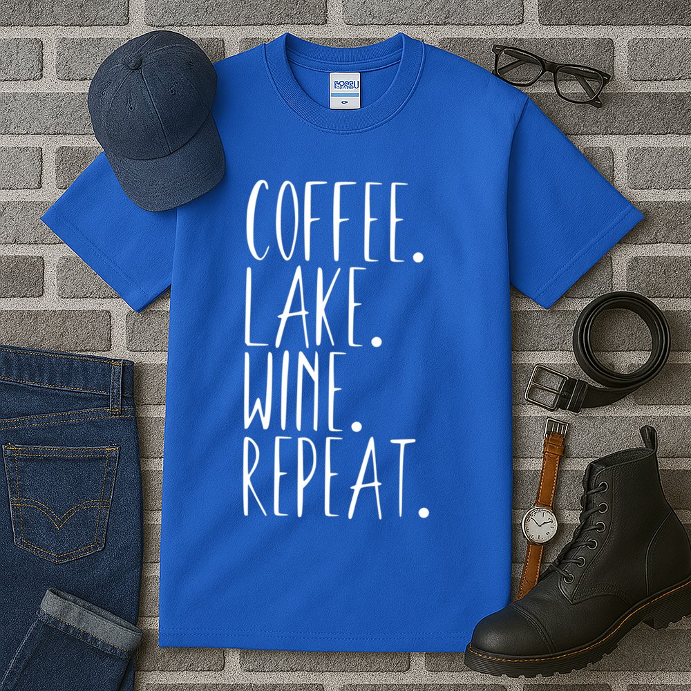 Coffee Lake Wine Repeat Gift Tall T-Shirt