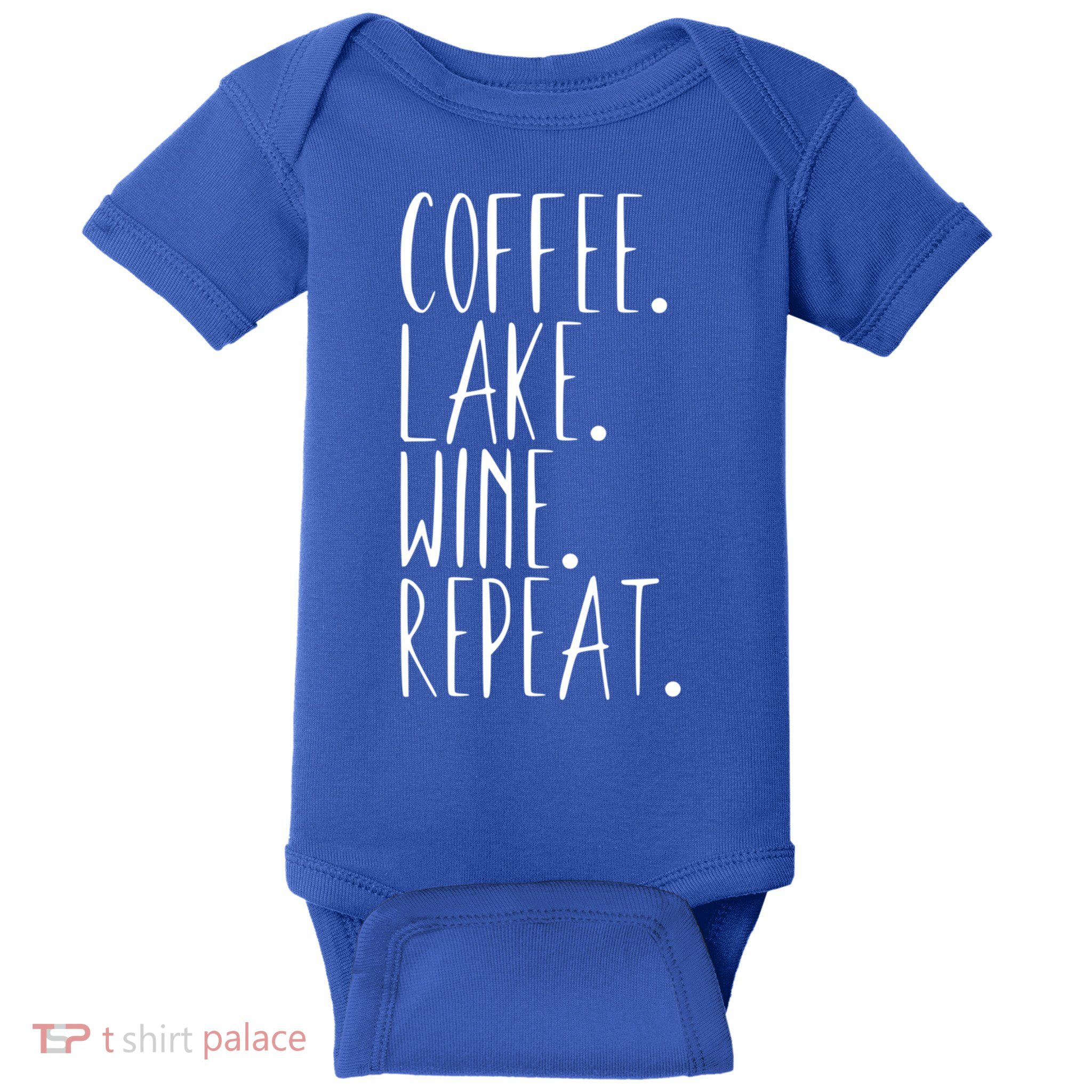 Coffee Lake Wine Repeat Gift Baby Bodysuit