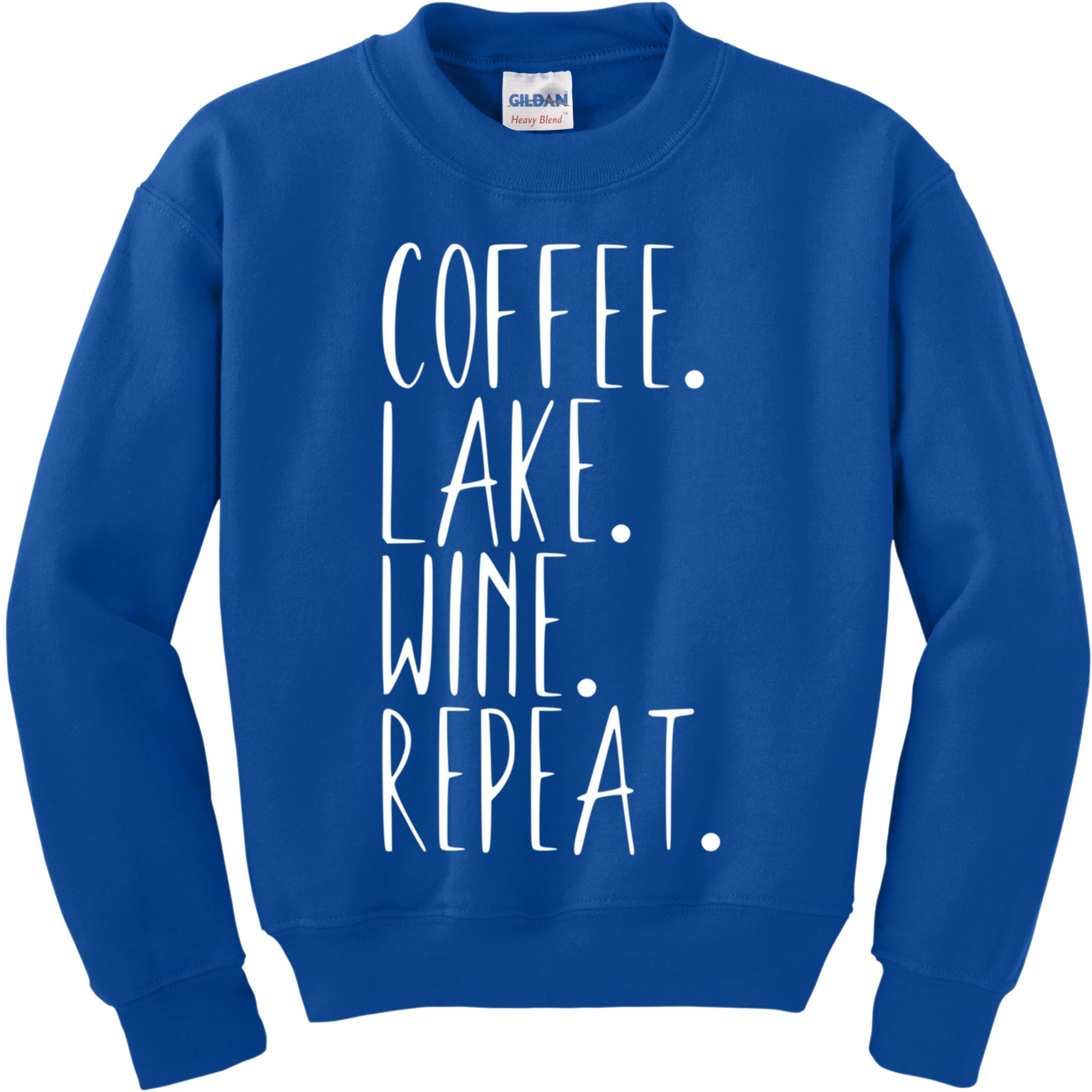 Coffee Lake Wine Repeat Gift Kids Sweatshirt