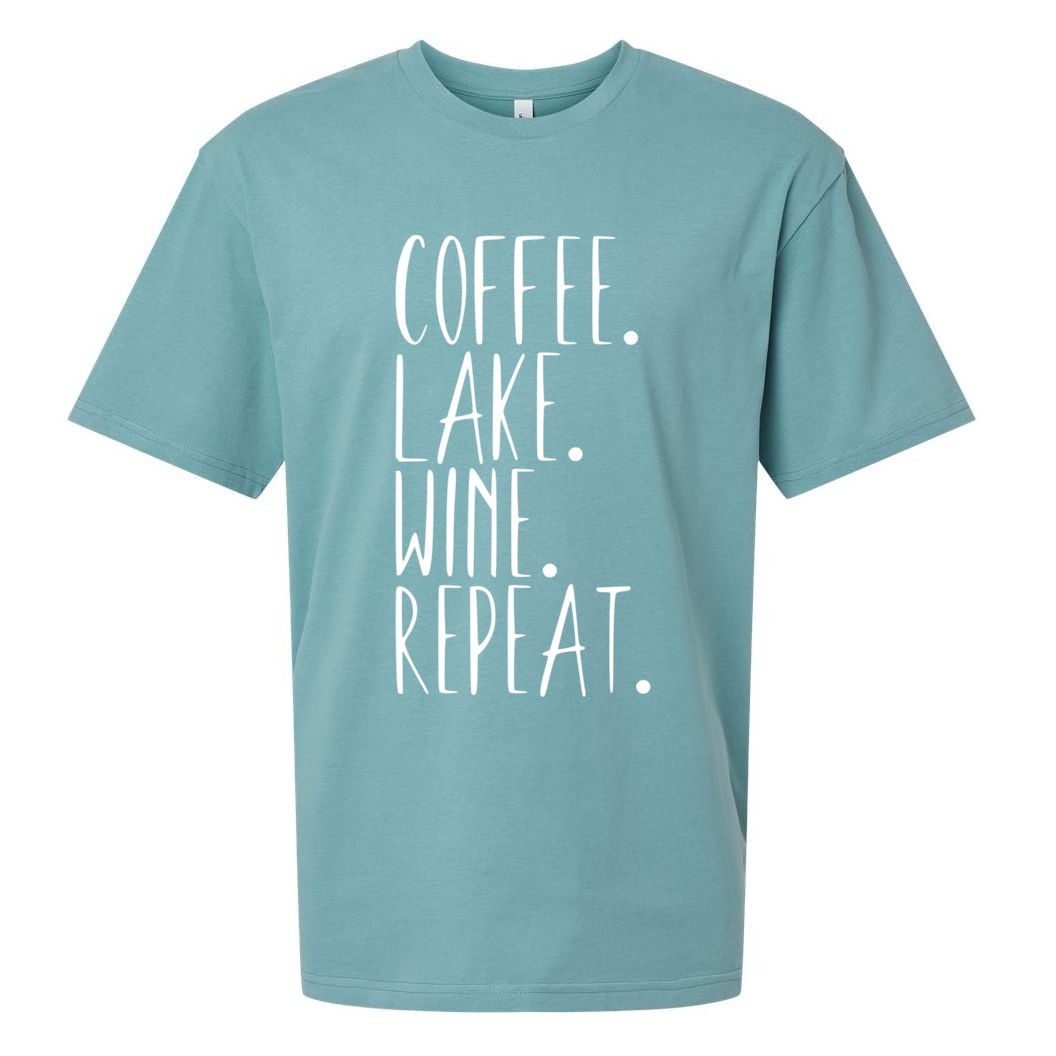 Coffee Lake Wine Repeat Gift Sueded Cloud Jersey T-Shirt