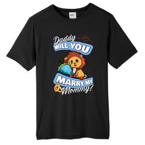 Cute Lion Wedding Offer Daddy Will You Marry My Mommy Gift Tall Fusion ChromaSoft Performance T-Shirt