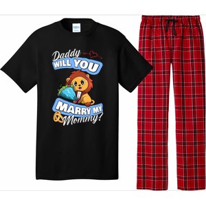 Cute Lion Wedding Offer Daddy Will You Marry My Mommy Gift Pajama Set