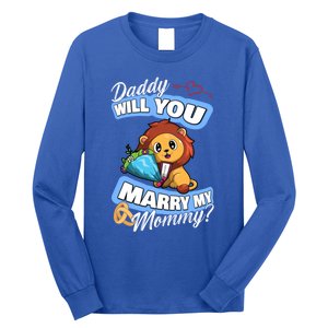 Cute Lion Wedding Offer Daddy Will You Marry My Mommy Gift Long Sleeve Shirt