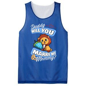 Cute Lion Wedding Offer Daddy Will You Marry My Mommy Gift Mesh Reversible Basketball Jersey Tank