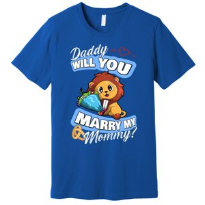 Cute Lion Wedding Offer Daddy Will You Marry My Mommy Gift Premium T-Shirt