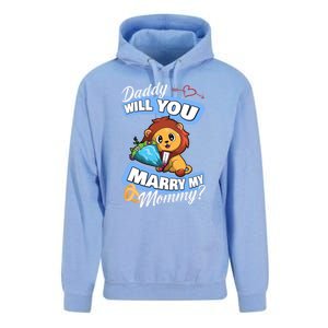 Cute Lion Wedding Offer Daddy Will You Marry My Mommy Gift Unisex Surf Hoodie